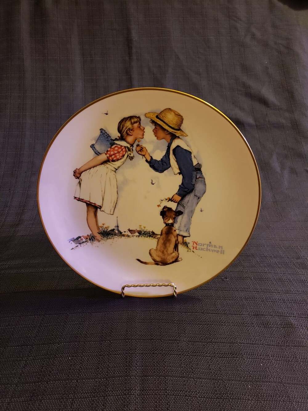 Norman Rockwell Gorham Spring Beguiling Buttercup 1972 Collector Plate